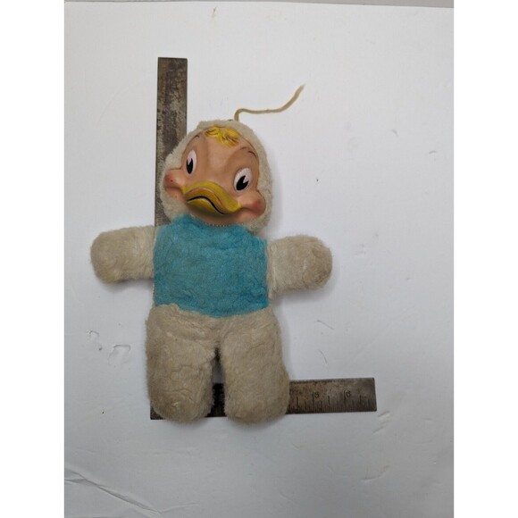 Rubber Face Plush DUCK USA Made Stuffed Animal Ruston My Toy Knickerbocker TLC - Picture 2 of 14